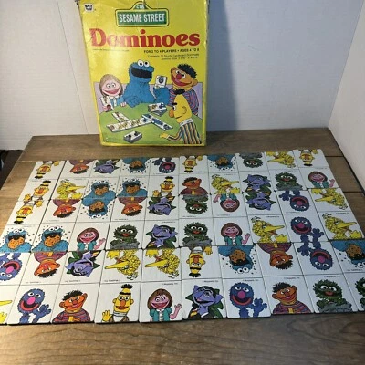 Домино 1980 Sesame Street Muppets 30 домино в комплекте - Изображение 1 из 4