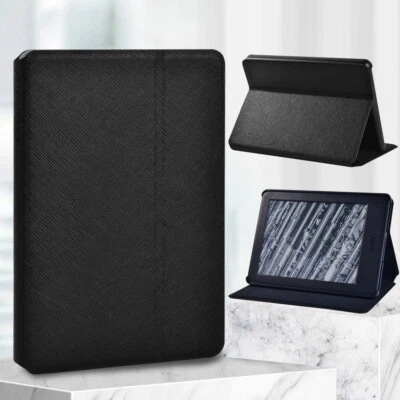 Black Leather Tablet Stand Cover Case For Amazon Kindle/Paperwhite 12345 +Pen UK - Image 1 of 4