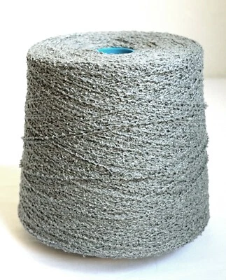 Hilos naturales Boucle 100 % lino, cono de 1,98 lb/900 gramos Foto 1 de 3