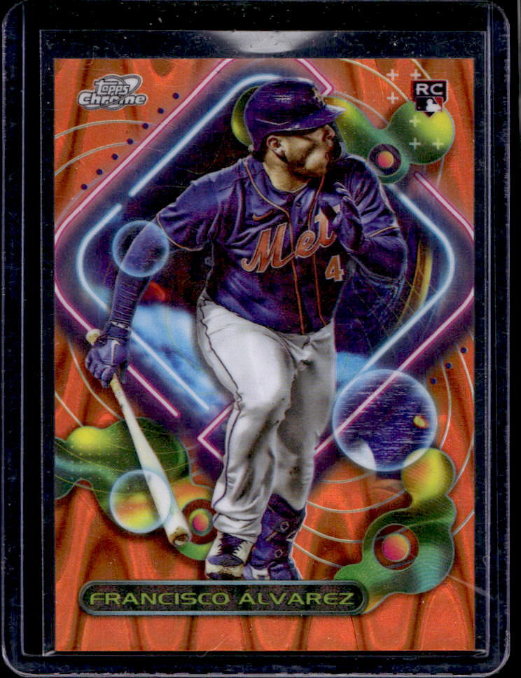 2023 Topps Chrome Cosmic Francisco Alvarez RC Orange Galactic Refractor #9/25