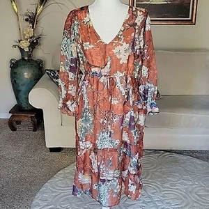 Hemant And Nandita Boho Peasant Dress Size 8 - Picture 1 of 13