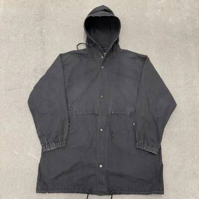 Chaqueta Anchor Azul Vintage Estilo Militar Parka Negro Algodón Talla Grande Foto 1 de 4