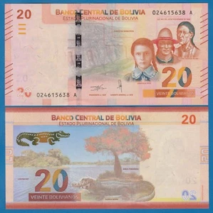 Bolivia 20 Bolivianos P 249 2018 UNC ( L. 1986 ) - Picture 1 of 1