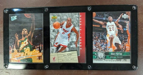 GARY PAYTON 3 CARD PLAQUE SEATTLE SUPERSONICS MIAMI HEAT LOS ANGELES LAKERS Cover