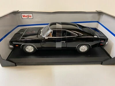 Dodge Charger R/T 1969, modelo de coche negro, modelo Maisto 1:18  - Imagen 1 de 4