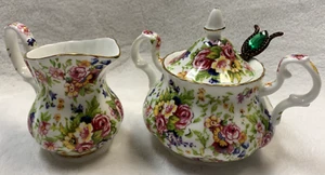 Cream & Sugar Set by Chintz Ware - Picture 1 of 4