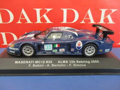 Die cast 1/43 Modellino Auto Maserati MC12 ALMS 12H Sebring 2005 F.Babini by Ixo - Immagine 1 di 4