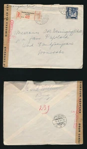 CINTA CENSORA REGISTRADA DE LAS INDIAS ORIENTALES HOLANDESAS 1941 + HS a WONOSOBO 30c FRANQUEO SOLO - Imagen 1 de 3