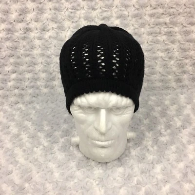 Target Mossimo Negro Tejido Otoño Invierno Sombrero Gorro Skully Borde Festoneado Foto 1 de 4