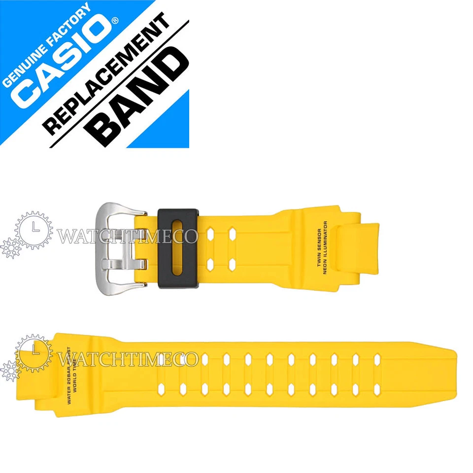 Correa de reloj Casio genuina G-Shock Gravity Master GA-1000-9B correa de goma amarilla Foto 1 de 1