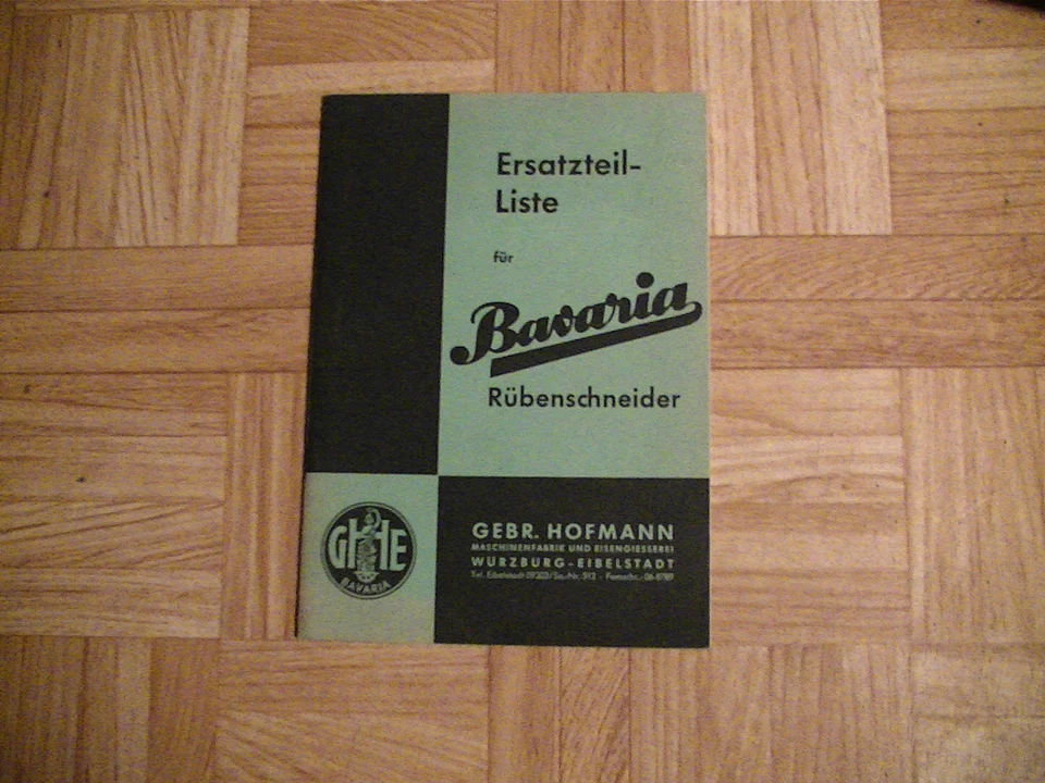 Orig. ETL Hofmann Rübenschneider Typ Bavaria - Bild 1 von 1