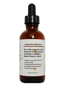 Advanced Anti-Aging Serum w/ HA, Vit.C+E+Collagen+DMAE+Alpha Lipoic Acid 2.3oz - Picture 1 of 1