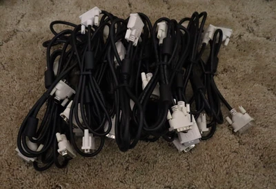 Lote de 20 piezas DVI-D DVI macho a DVI macho cable de video de enlace único 6 pies Foto 1 de 4