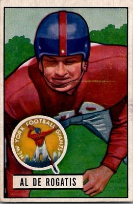 1951 Bowman AL DeROGATIS New York Giants #55 EX Condition SET BREAK - Image 1 of 2