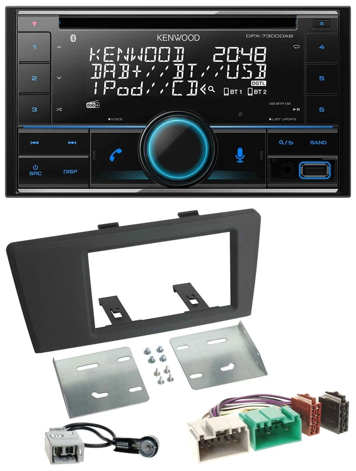 Kenwood CD 2DIN DAB USB MP3 Bluetooth Autoradio für Volvo S60 S70 C70 V70 00-03 - Bild 1 von 4