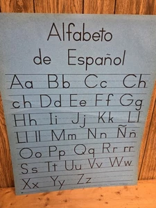 Vintage 1986 ATA Spanish Alphabet Chart Set Of 3 - Picture 1 of 5