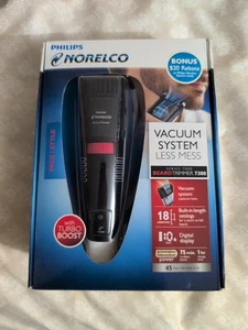 PHILIPS NORELCO BEARD TRIMMER 7300 VACUUM 18 SETTINGS DIGITAL DISPLAY BRAND NEW - Picture 1 of 7