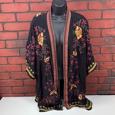 Bata Context By Lord & Taylor para mujer 2X - bordada, floral, de lujo Foto 1 de 4