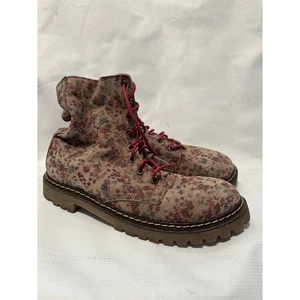 Botas de Cuero Coolway Estampado Floral Estilo Combate Talla 39 - Imagen 1 de 6