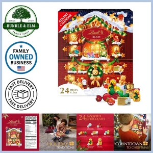 Holiday Teddy Bear Chocolate Advent Calendar 4.5 oz Gourmet Festive Gift - Picture 1 of 9