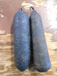Paar-Original-Antik-Standuhrgewichte aus Gusseisen-ca.1800-#B250 - Bild 1 von 2