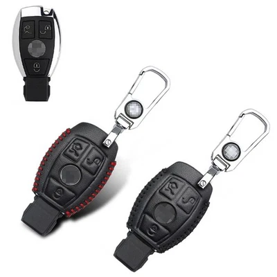 For Mercedes Benz CLA CLS CLK GLK GLA GLC 3B Remote Key Fob Leather Case Cover - Image 1 of 4