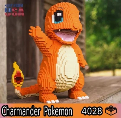 Juego de bloques de construcción Pokemon Charmander sin usar, en caja figura de tamaño natural ladrillos juguete 4028 piezas Foto 1 de 4