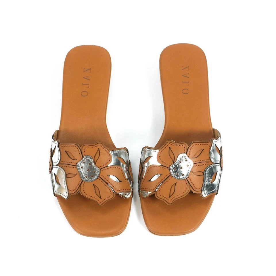 House Of Zalo Mujer Flora Slide Marrón/Metalif Foto 1 de 1