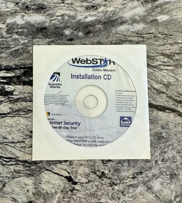 Webstar Cable Modem Install CD for PC and Mac Includes Free Norton 60 Day Trial - Image 1 of 3