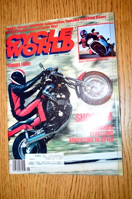 Cycle World Magazine May 1986 Honda VF700F Interceptor, Yamaha FZX700 Fazer - Image 1 of 3