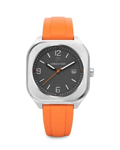 Maison Du Temps MTIota Auto Grey Orange Rubber 38mm brand new - Picture 1 of 5