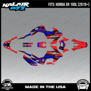 Graphics Kit for  Honda XR190L (2019+) Warrior - RED-BLUE - Picture 1 of 4