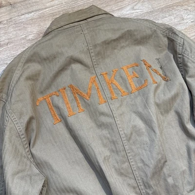 Abrigo de laurel de latón vintage de los años 40 Timken de acero punto de cadena Hbt Shop botones de la Segunda Guerra Mundial Foto 1 de 4