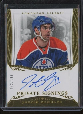 2013-14 Panini Dominion Justin Schultz firmas privadas automáticas/199 engrasadores JA808 Foto 1 de 2