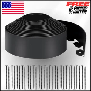 Landscape Edging, 4" Tall Garden Border No Dig W30 Spikes, Flexible Plastic 33' - Picture 1 of 12