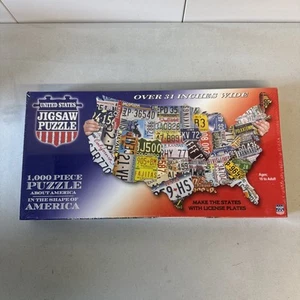 TDC 1000 Piece United States Jigsaw Puzzle Made In USA State License Plate - Picture 1 of 5