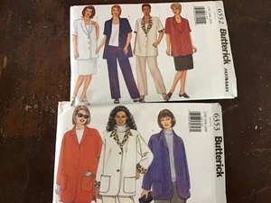Butterick 6552 6353 Pattern ~ Jacket Top Skirt Pants ~ size 22 24 26 ~ New Uncut - Picture 1 of 11