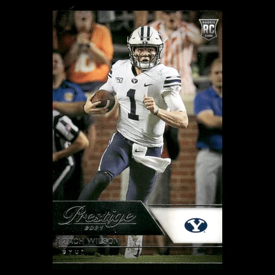 Zach Wilson Rookie #82 2021 Panini Chronicles Draft Picks Prestige Base Football - Image 1 of 3