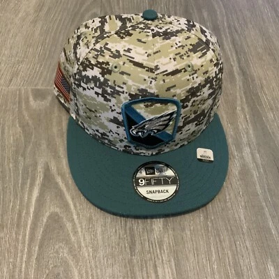 New Era Philadelphia Eagles 2023 Salute To Service STS Hat 9FIFTY Snapback OSFM - Image 1 of 4