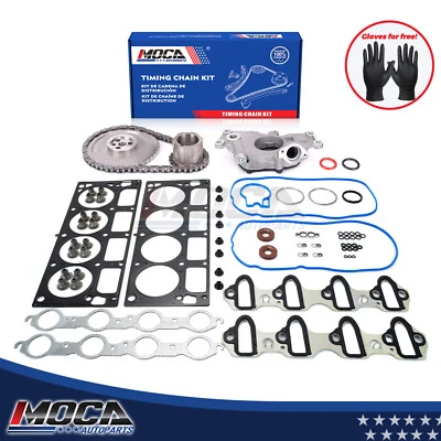 Head Gasket Timing Chain Kit Oil Pump for Silverado Express GMC Savana Sierra V8 - Image 1 of 4