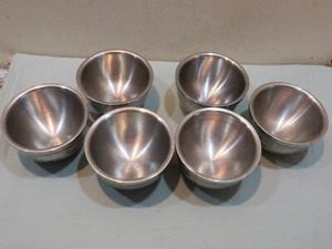 Vintage Stainless Steel Double Wall 5" Bowls, Qty 6, Unmarked - Picture 1 of 4