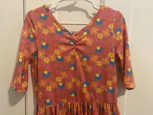 Dot Dot Smile Dress 7 Pink With Flowers - Picture 1 of 3