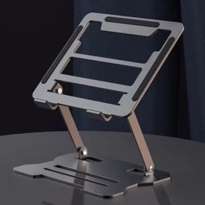 360° Metal Portable Laptop Tablet Stand Riser Ergonomic Adjustable Holder Desk - Picture 1 of 8