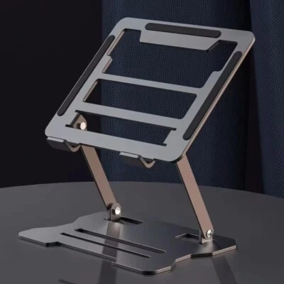 Soporte elevador ergonómico ajustable de metal para tableta portátil 360° Foto 1 de 4