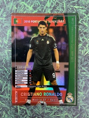 Tarjeta de fútbol refractor Panini WCCF 2009-10 Cristiano Ronaldo Real Madrid POS Foto 1 de 2