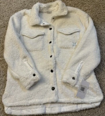 HURLEY Marshmallow Soft Button Down Jacket Shirt Size L Girls New NWT - Image 1 of 4