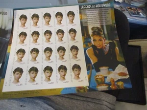 LEGENDS OF HOLLYWOOD AUDREY HEPBURN 37 CENT SHEET - Picture 1 of 1
