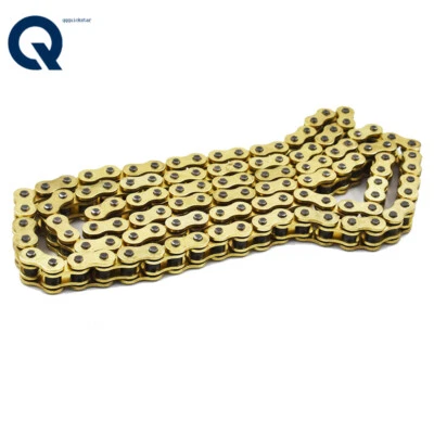 With O-Ring Drive Chain Gold Color 520 x114 ATV Motorcycle 520 Pitch 114 Links Foto 1 de 4