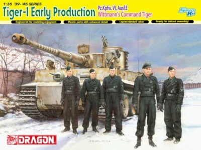 DRAGON 1/35 Kit Tiger-I Early Production Pz.Kpfw.VI,Ausf.E Wittmann's Command - Immagine 1 di 4