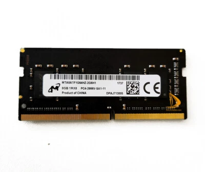 Micron 8GB 1RX8 PC4-21300 DDR4 2666V 1.2V SODIMM Laptop Memory RAM Intel # - Image 1 of 4